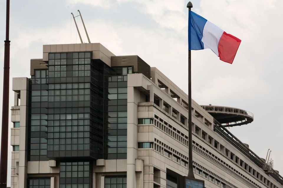 Ministère de l'Economie, avril 2012, Paris. Photo Loic Venance. AFP